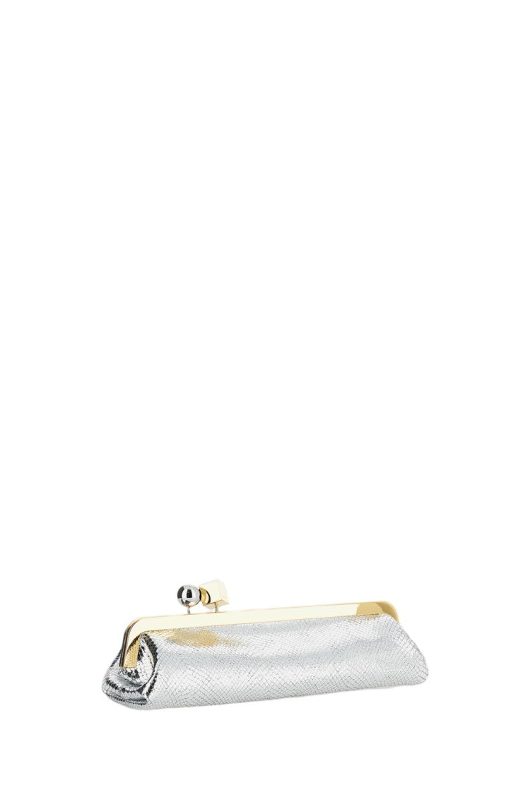 Jacquemus La Pochette Salon Snake-Effect Clutch