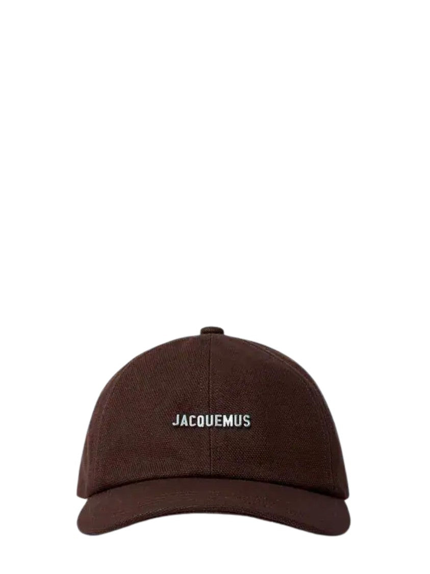 Jacquemus Brown Cotton Logo Bucket Hat