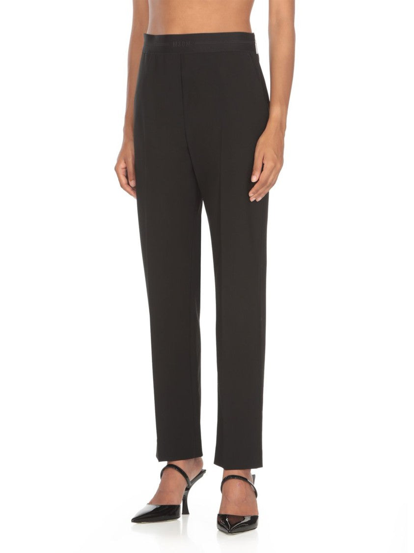 Msgm Tailored Minimalist Straight Leg Wool Pants