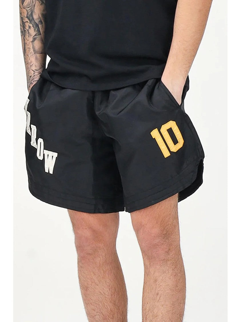 Barrow Black Polyamide Bermuda Shorts