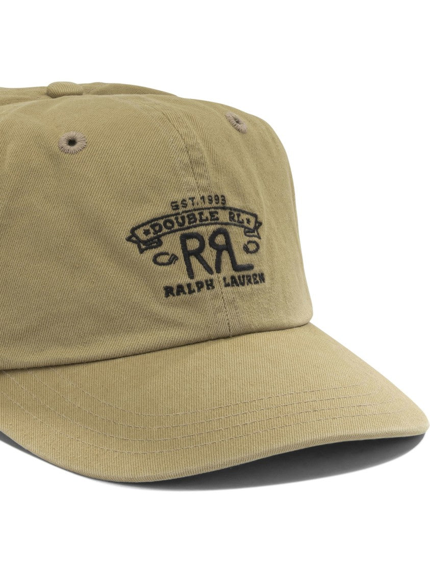 Rrl By Ralph Lauren Beige Six-Panel Baseball Cap With Metal Buckle Closure