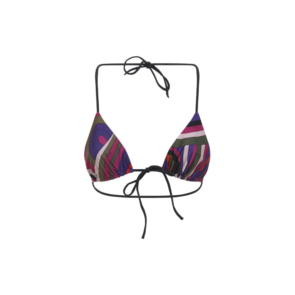Pucci Multicolor Triangle Top Bikini With Self-Tie Design