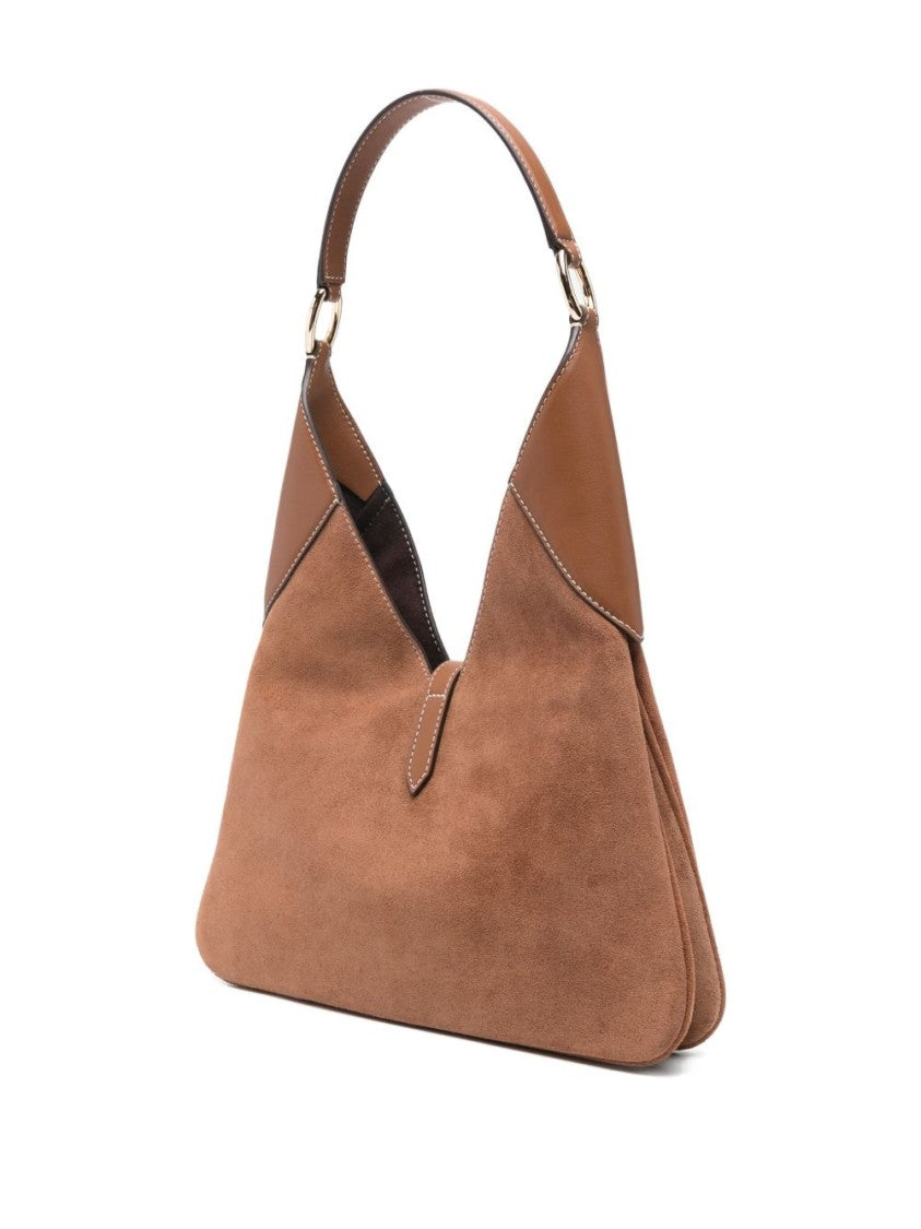 Michael Kors Triangular Shape Shoulder Bag With Suede