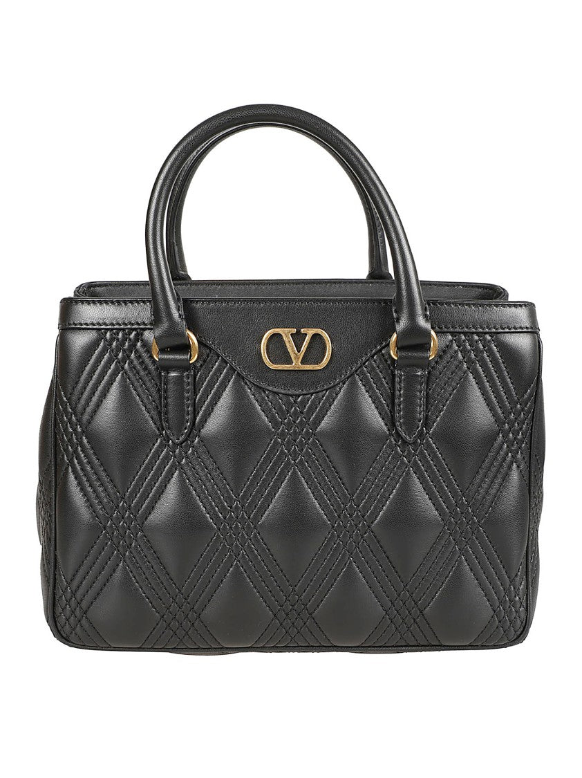 Valentino Garavani Diamond Quilting Calf Leather Top Handles Bag