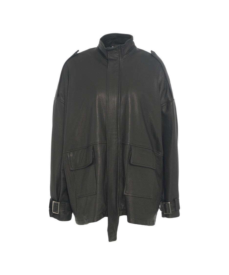 Giorgio Brato Oversized Leather Jacket