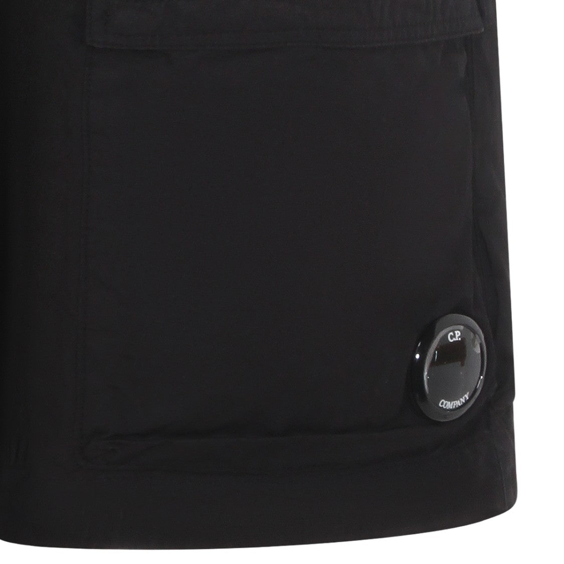 C.P. Company Structured Black Shorts With Cargo Pocket