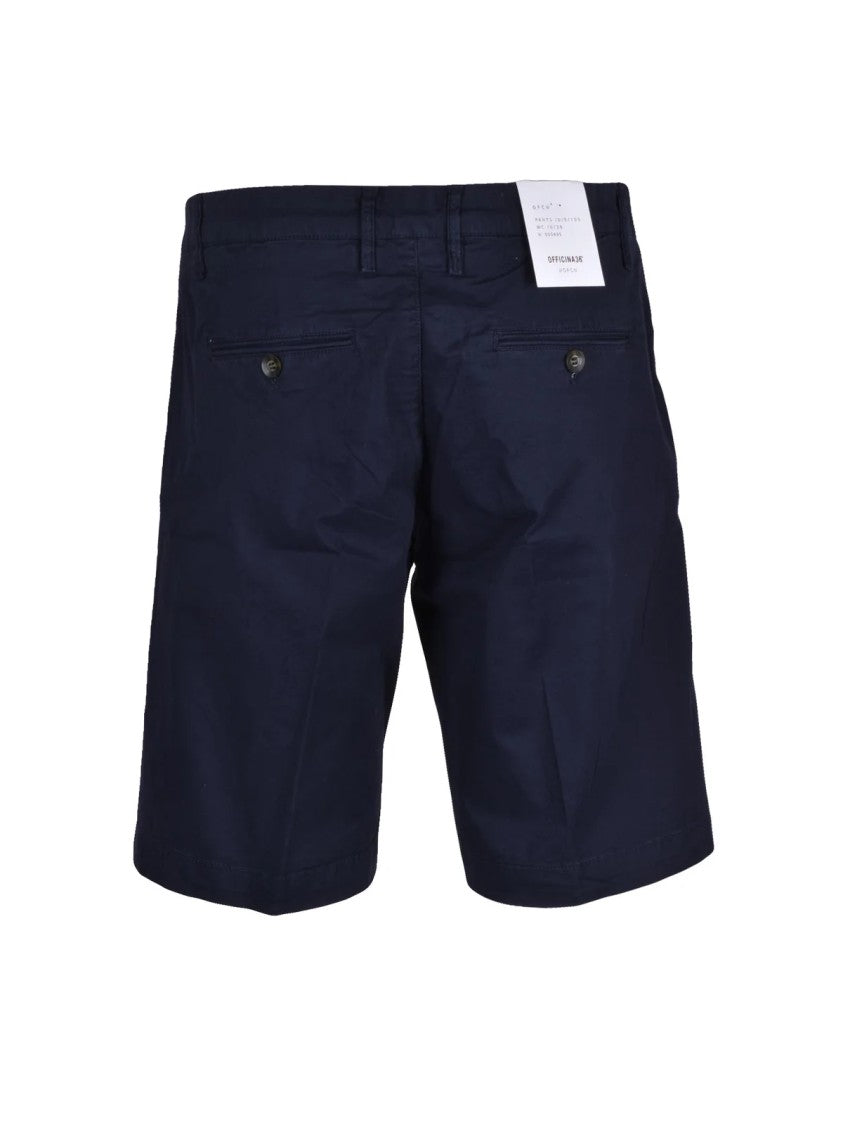 Officina 36 Blue Cotton Elastane Men Bermuda Shorts