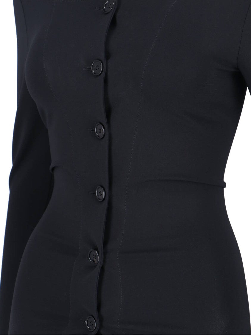Jil Sander Camp Collar Shirt – Black