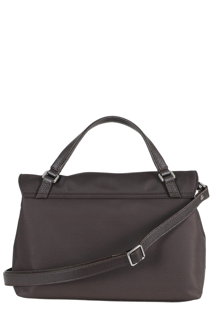 Zanellato Brown Postina Rimboccata Tokyo S Swivel Buckle Nylon Shoulder Bag