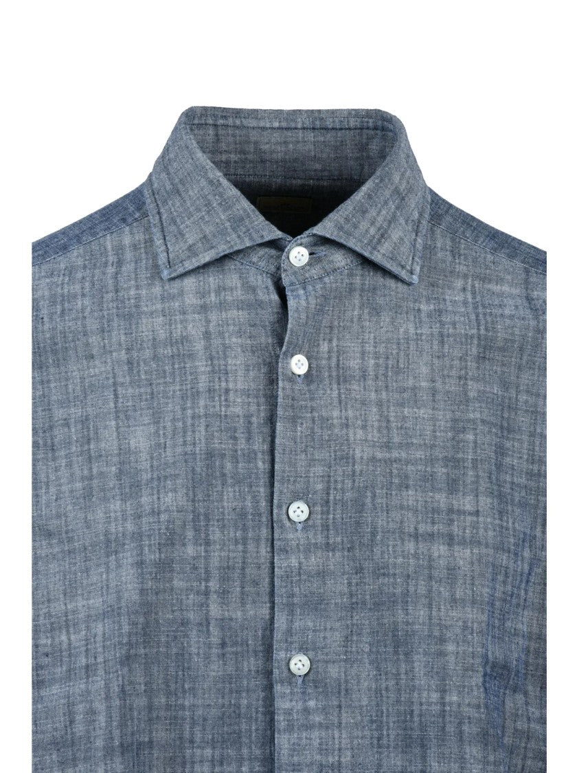 Sonrisa Textured Cotton Long-Sleeve Sonrisa Shirt With Button-Down Front