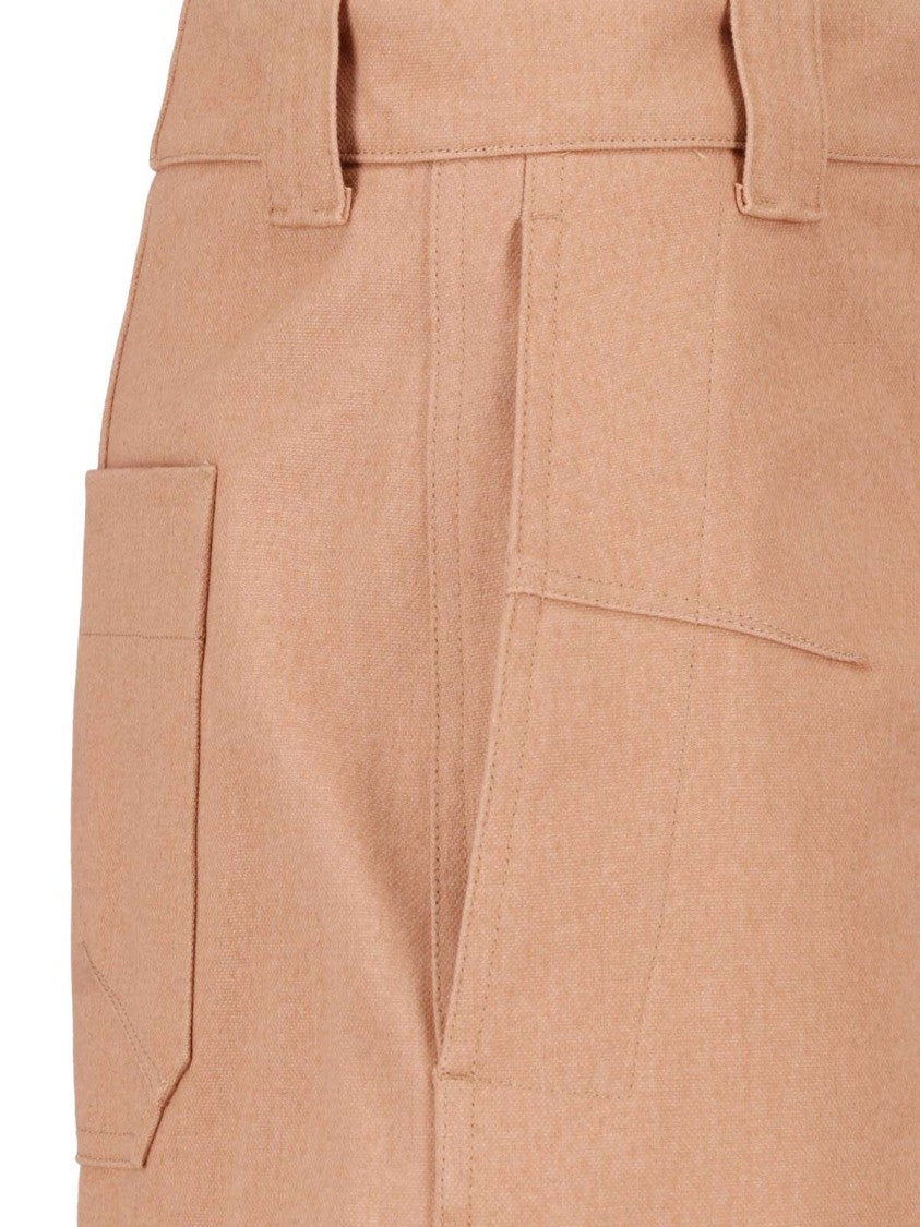 Chloé High-Waisted Wide-Leg Chloé Cotton Trousers