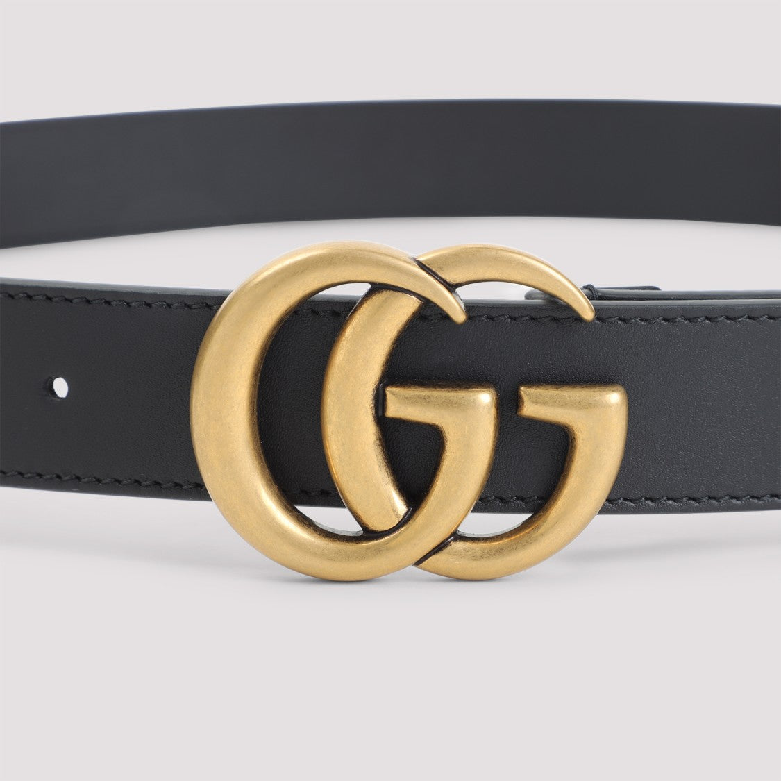 Gucci Smooth Black Leather Belt