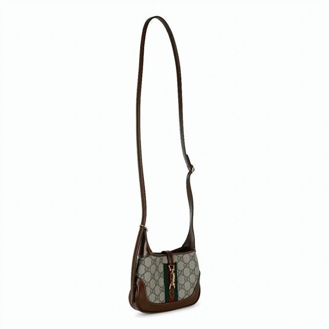 Gucci Mini Shoulder Bag In Classic Monogram Canvas With Leather Trim