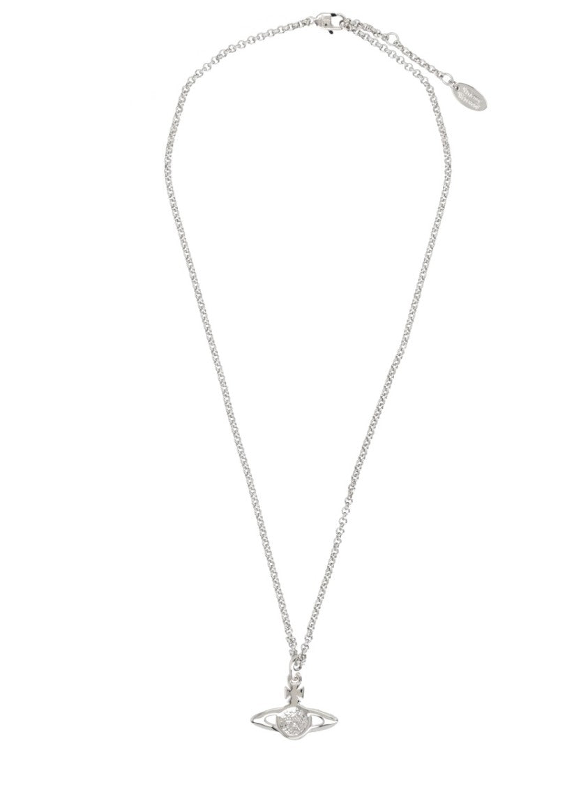 Vivienne Westwood Mini Bas Relief Orb Accent Brass Necklace