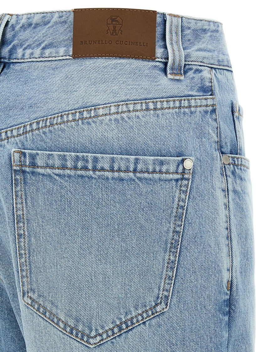 Brunello Cucinelli Delavé Cotton Denim Jeans