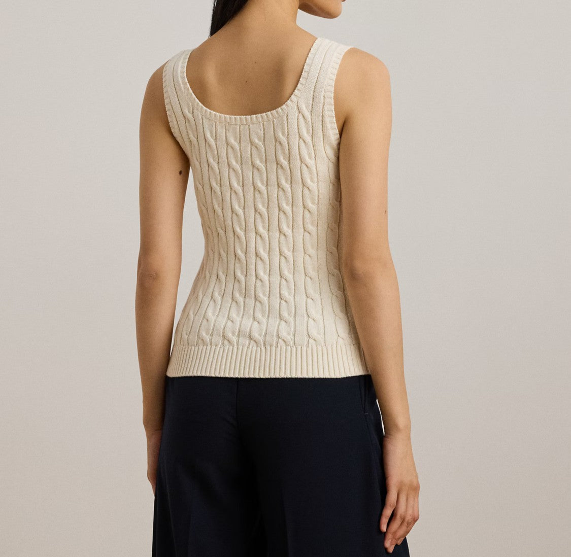 Lauren Ralph Lauren Timeless Natural Gassed Cotton Sleeveless Pullover