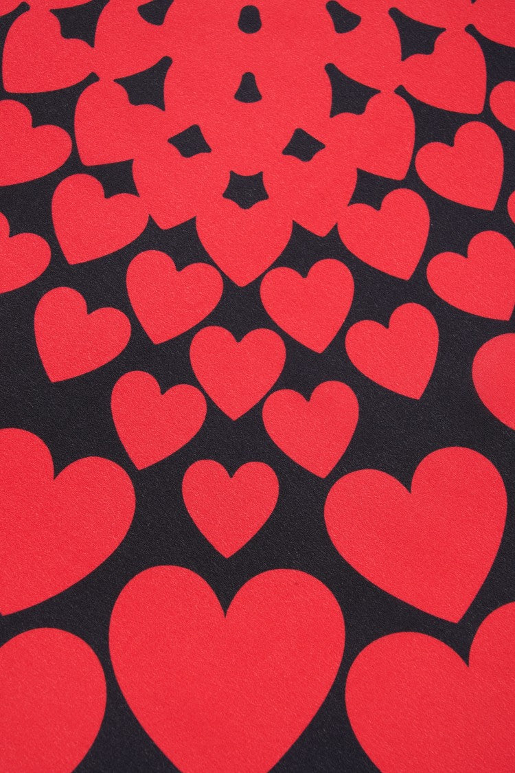 Moschino Silk Scarf With Heart Print