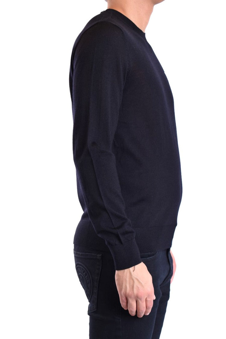 Emporio Armani Crew Neck Knitwear With Ribbed Hem