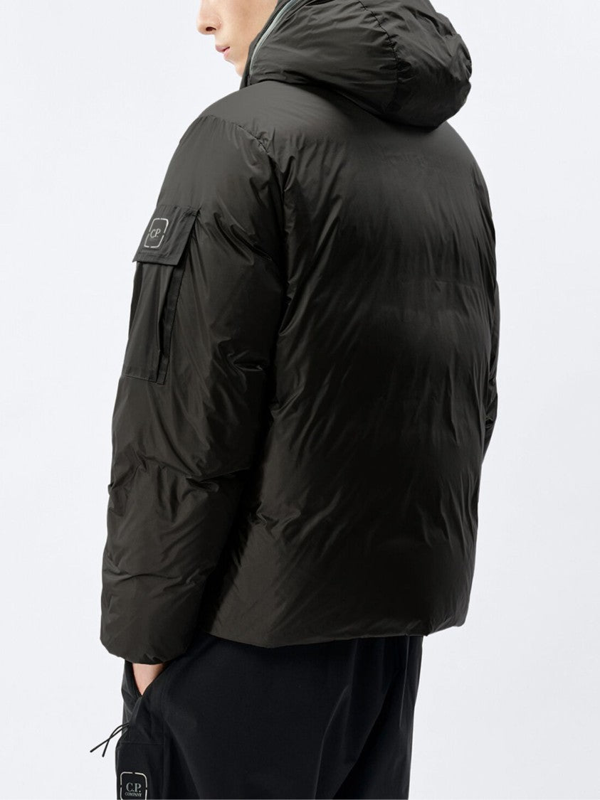 C.P. Company Metropolis Boxy High Collar Logo Down Jacket