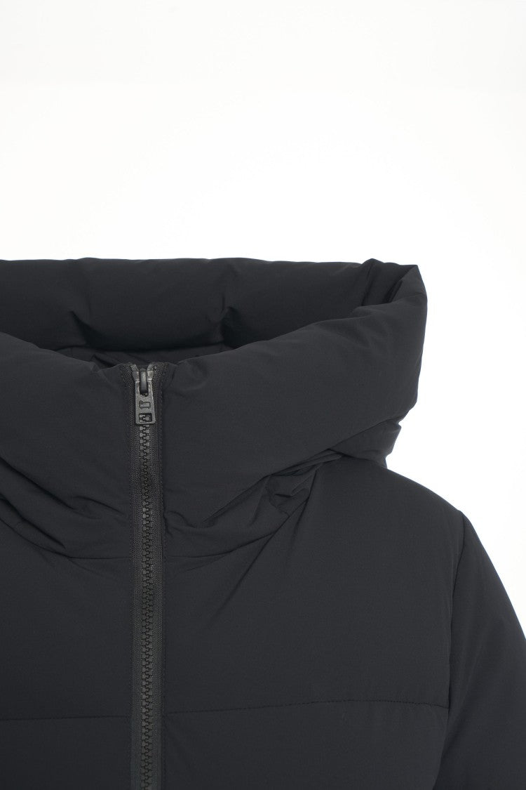 Woolrich Medium-Length Puffer Coat With High Collar And Protective Hood