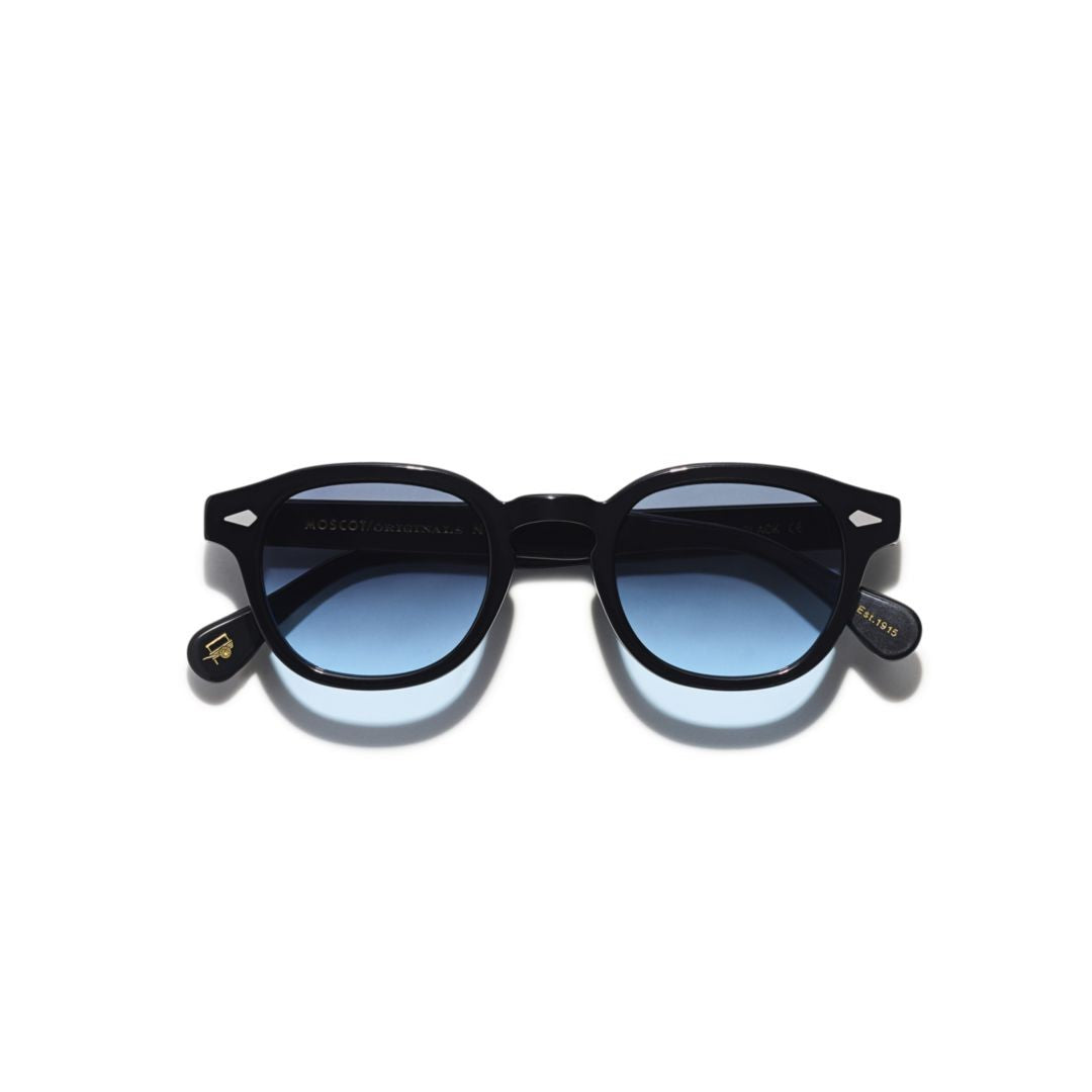 Moscot Or-Lmb2-S Lemtosh Base 2 Sun Glossy Black Round Frame Sunglasses