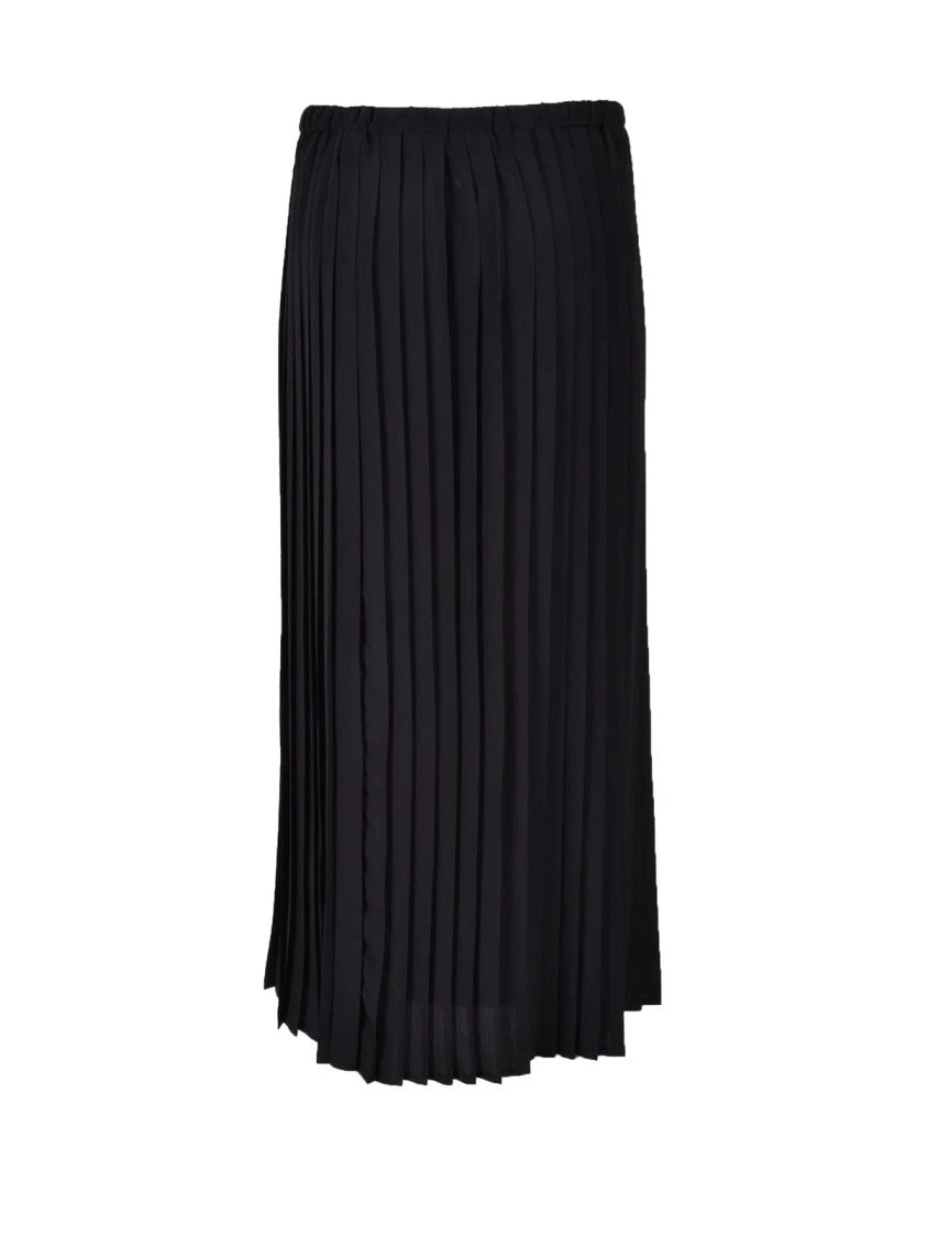 19.61 Milano Black Pleated Acetate-Silk Blend Mini Skirt