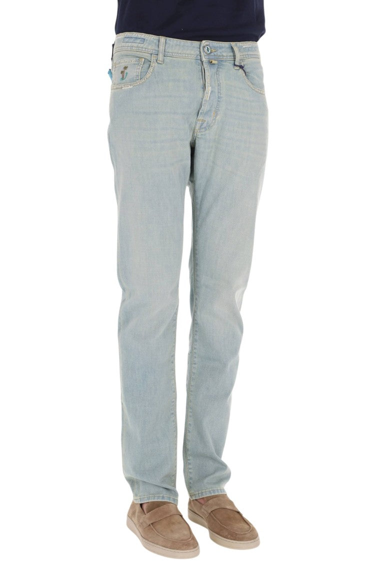 Jacob Cohen Resort Sandblasted Stretch Denim Jeans