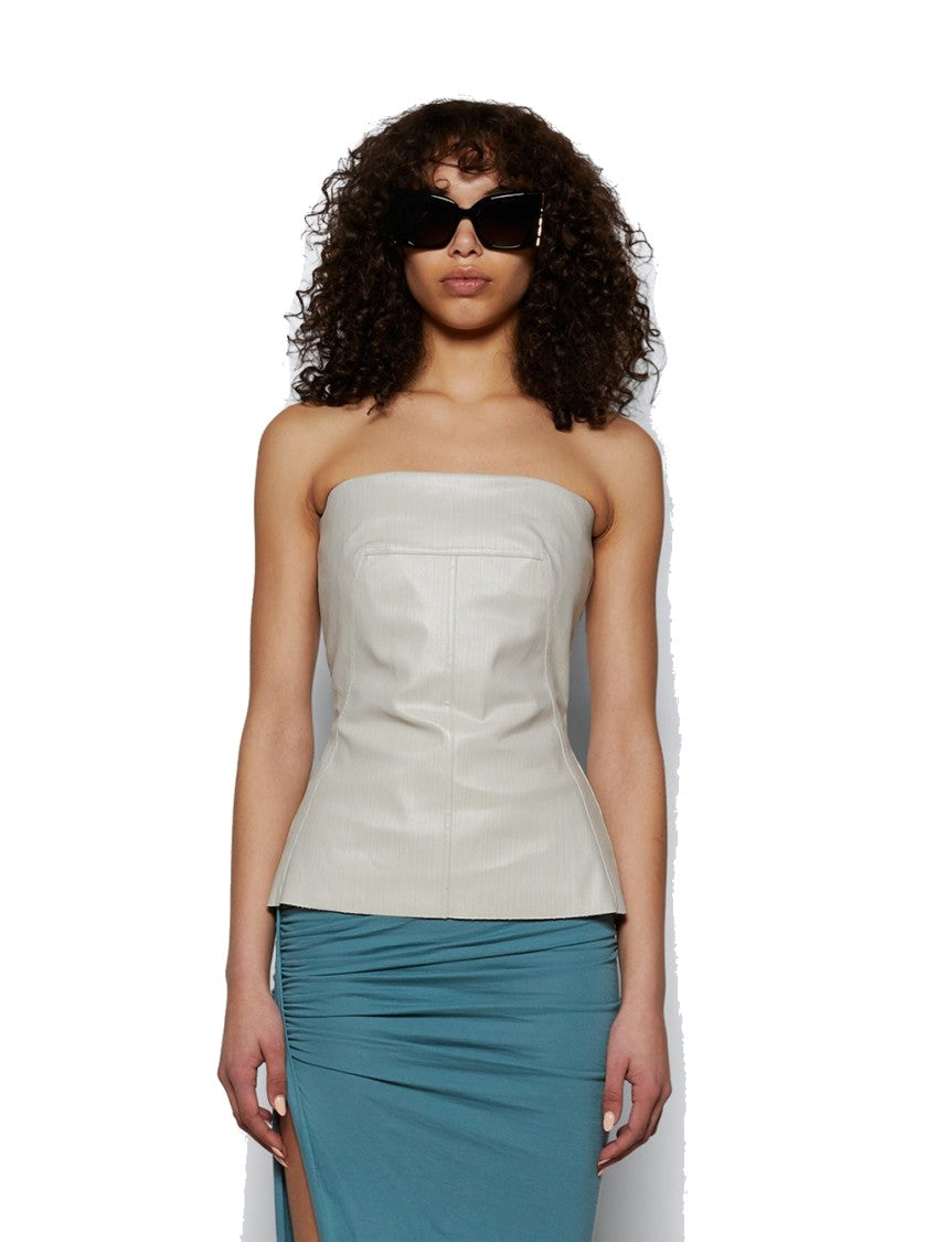 Rick Owens Denim Bustier Top Dinge