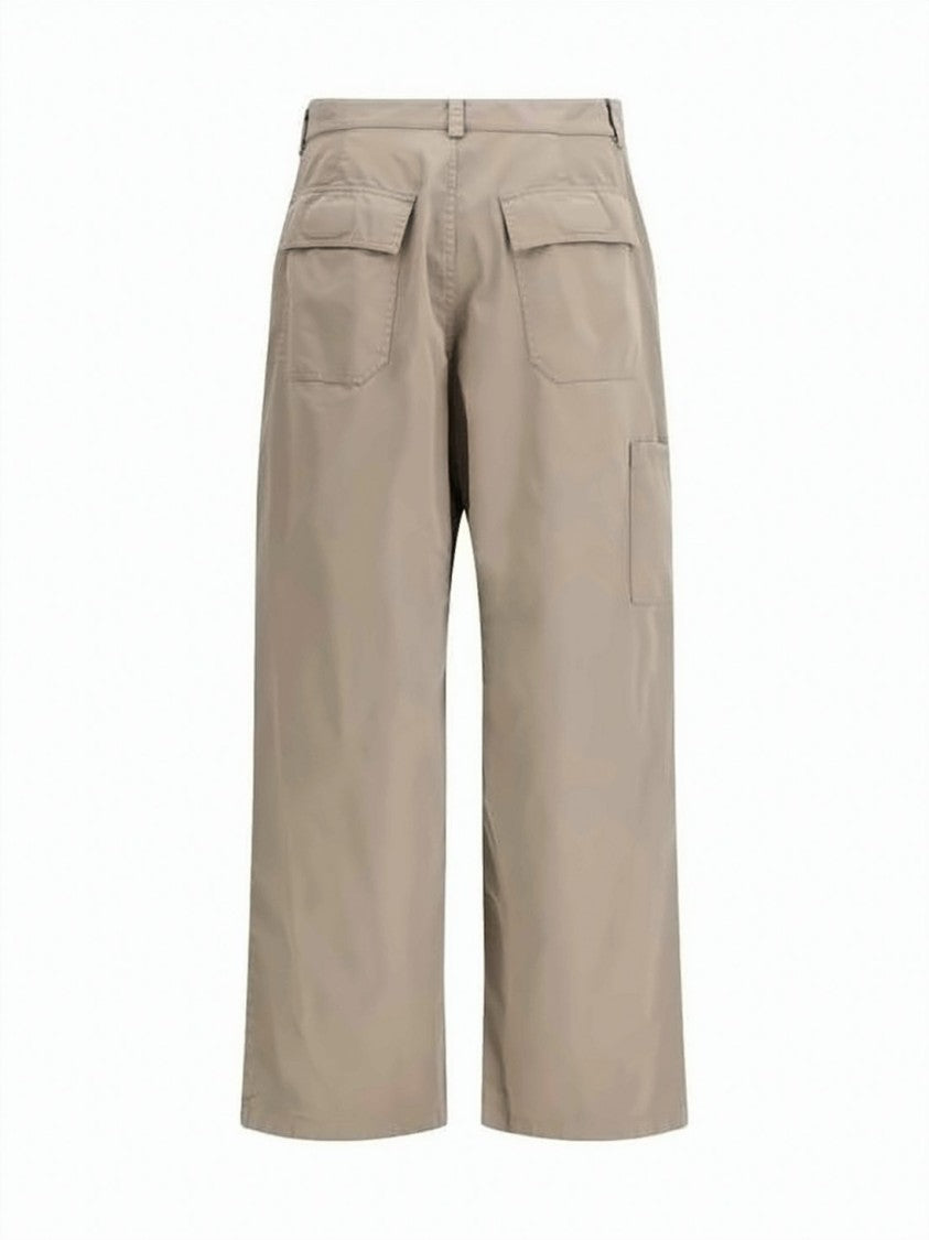 Balenciaga Cropped Wide-Leg Cotton Trousers With Classic Waistband