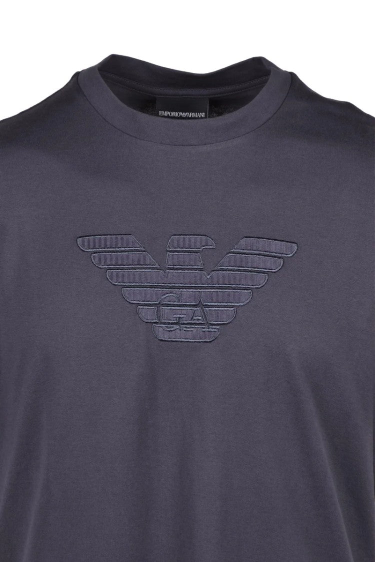 Emporio Armani Grey Eagle Cotton T-Shirt