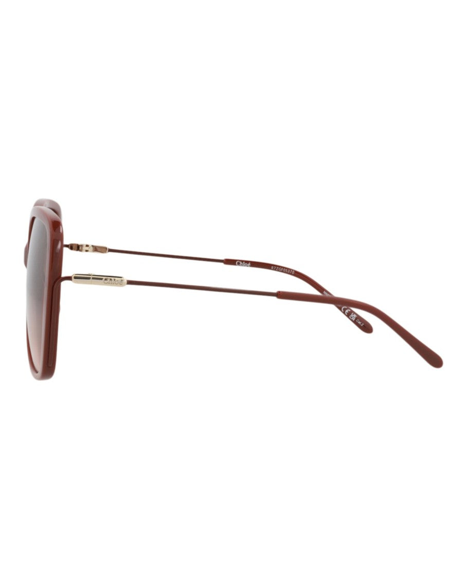 Chloé Square-Frame Recycled Acetate Sunglasses