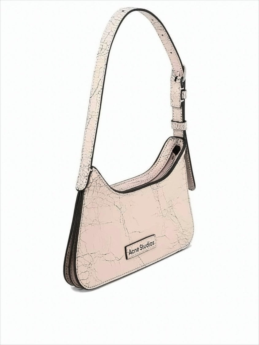 Acne Studios Textured Leather Shoulder Bag With Adjustable Strap