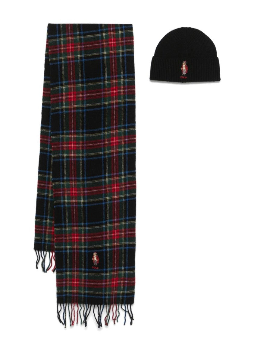 Polo Ralph Lauren Plaid Scarf And Beanie Gift Box Set