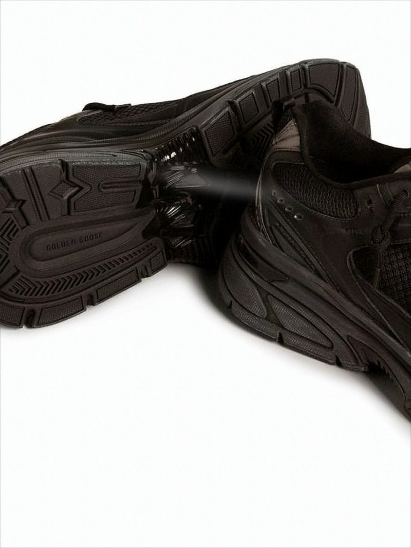 Golden Goose Chunky Black Sneakers With Layered Sole