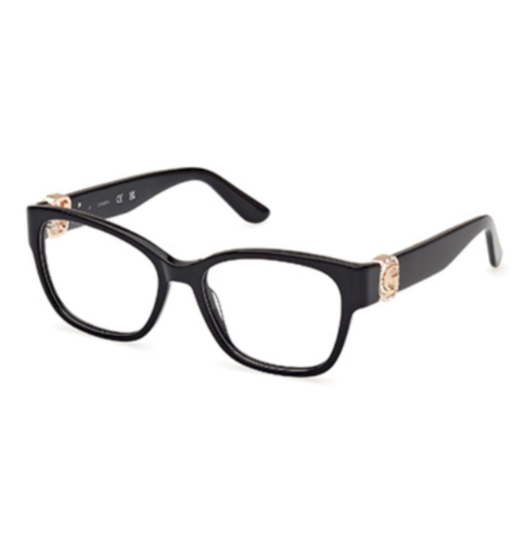 Guess Gu50120 Rectangular Black Acetate Eyeglasses