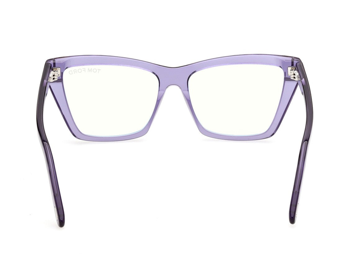 Tom Ford Ft6189-B Oversized Translucent Purple Acetate Square Eyeglasses