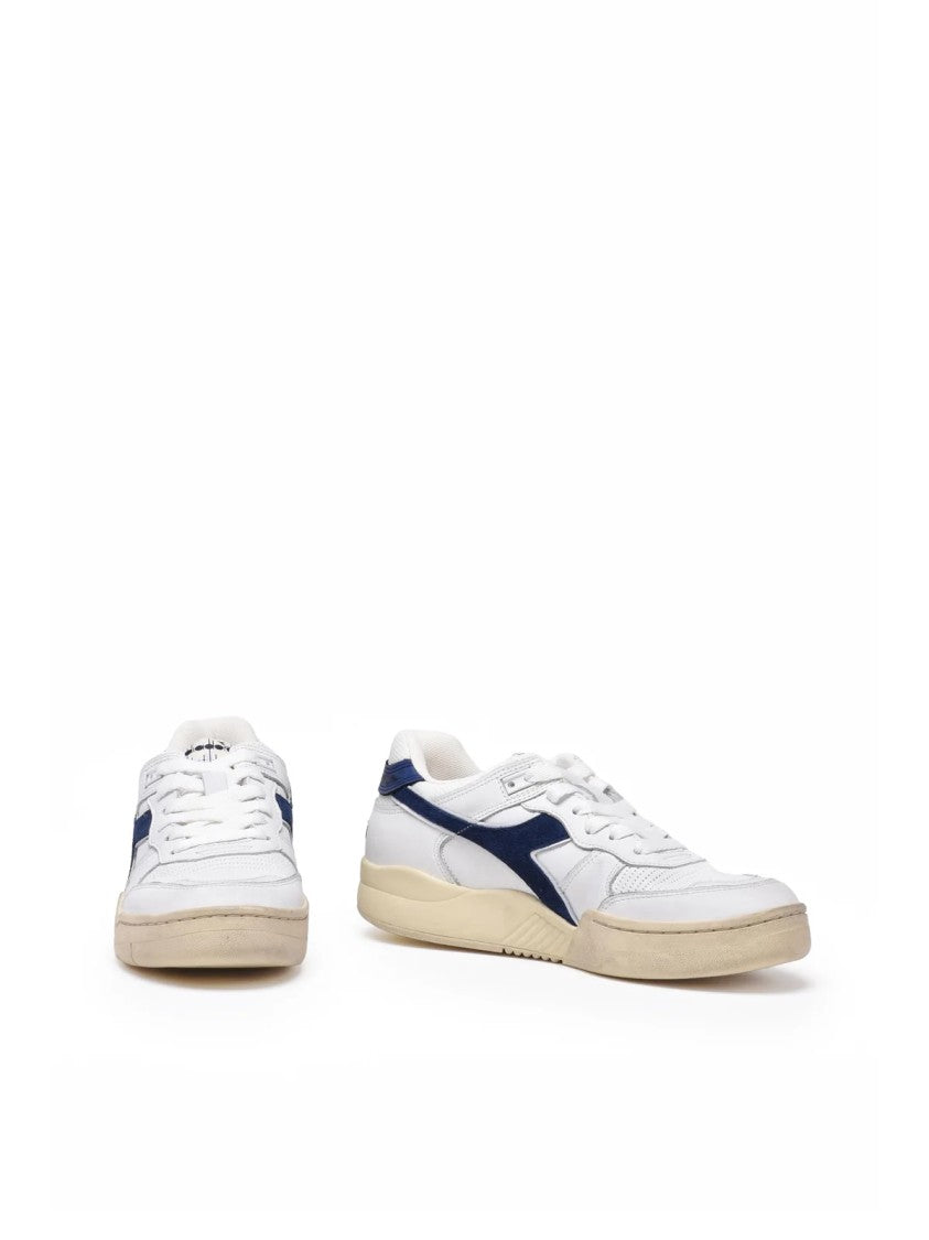 Diadora Heritage White Blue Leather B.560 Sneakers