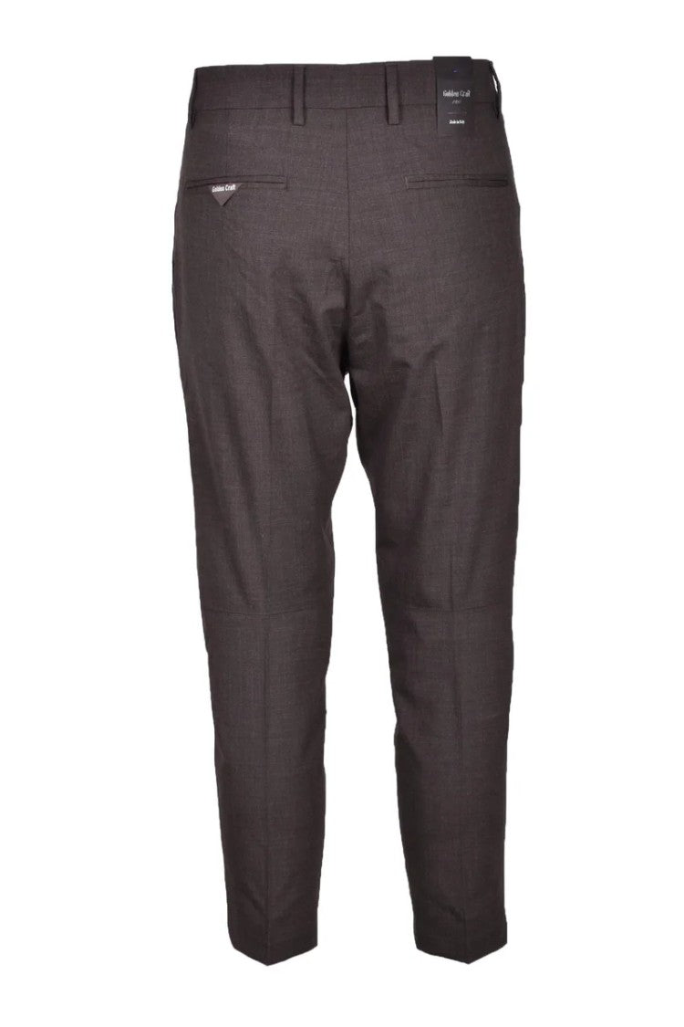 Golden Craft 1957 Brown Polyester-Blend Formal Pants