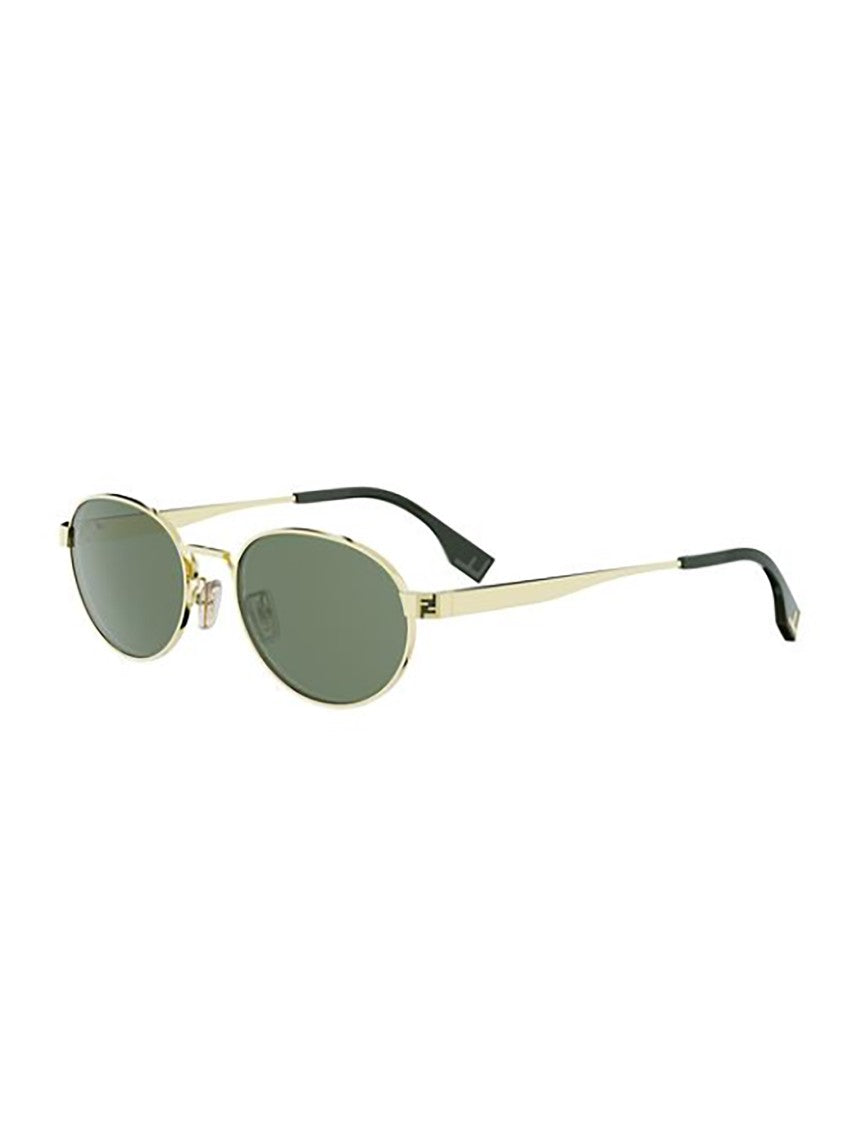 Fendi Gold Fe40180u Metallic Oval Sunglasses