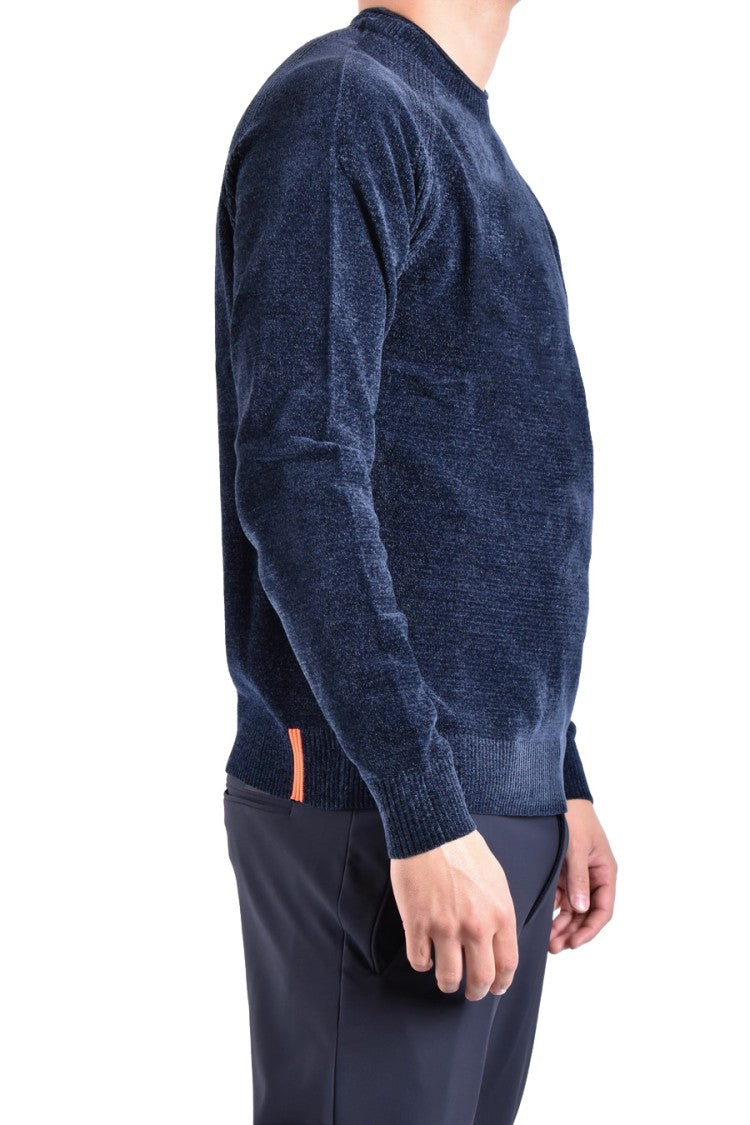 Rrd Classic Blue Knitwear With Tailored Fit And Textured Finish