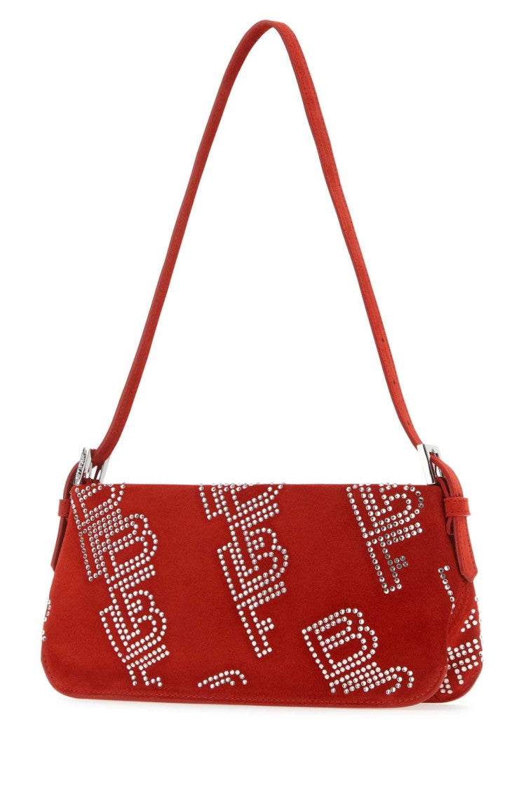By Far Embellished Suede Dulce Shoulder Bag