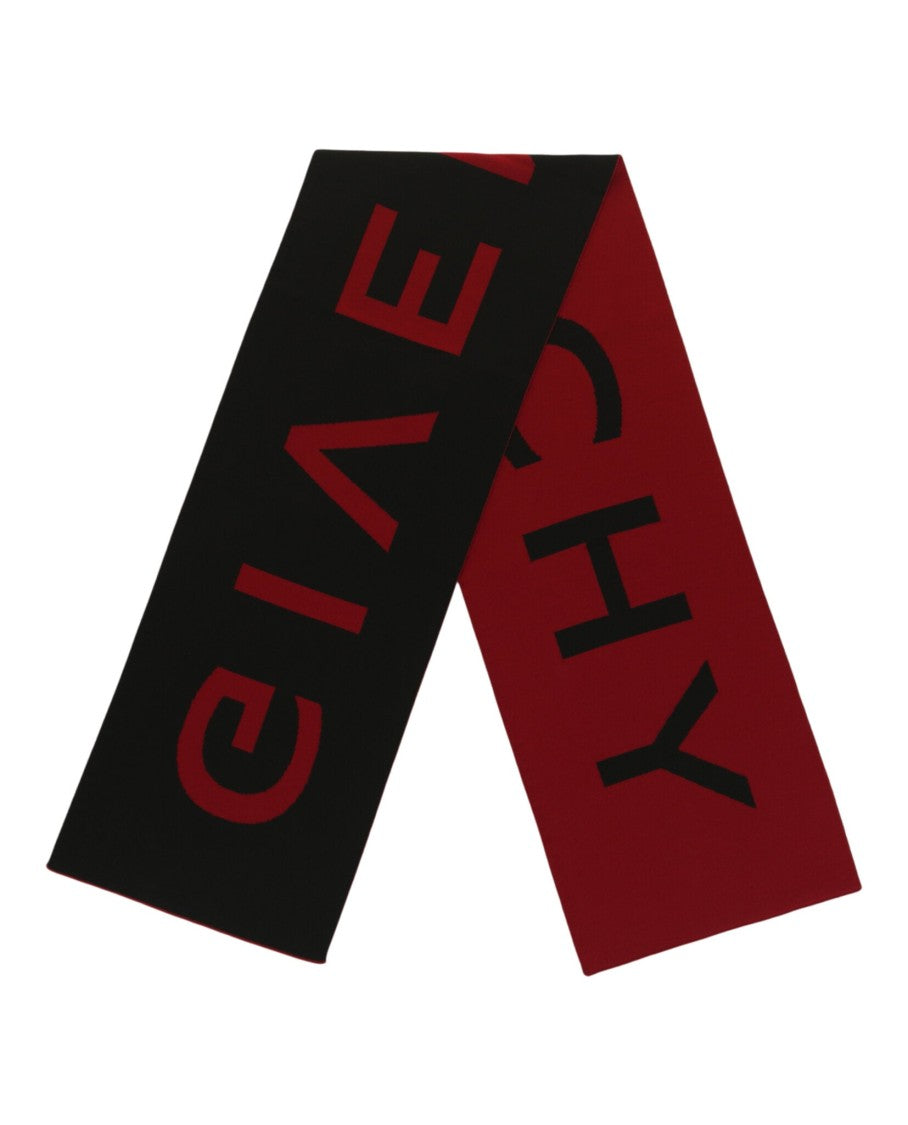 Givenchy Reversible Jacquard Logo Scarf In Luxurious Wool