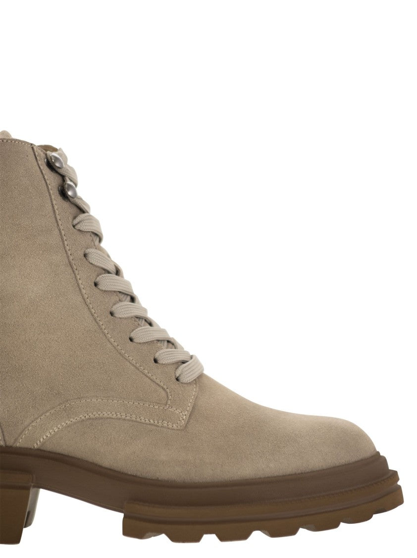 Hogan H674 - Suede Lace-Up Boot