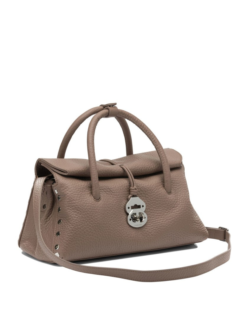 Zanellato Textured Leather Handbag With Silver-Tone Hardware