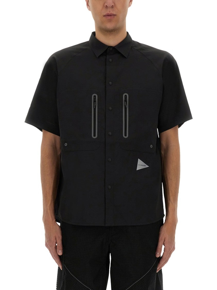 And Wander Short-Sleeved Zip Pocket Shirt