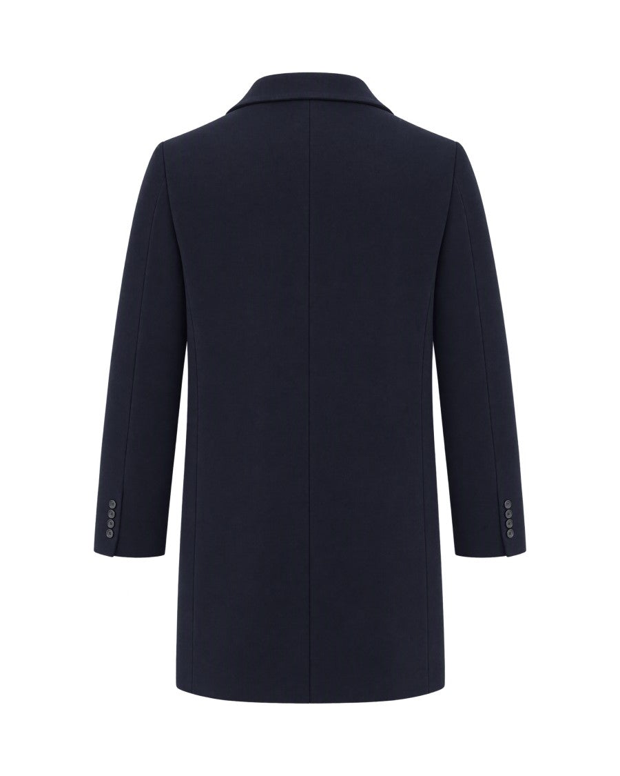Breras Milano Blue Wool-Blend Coat