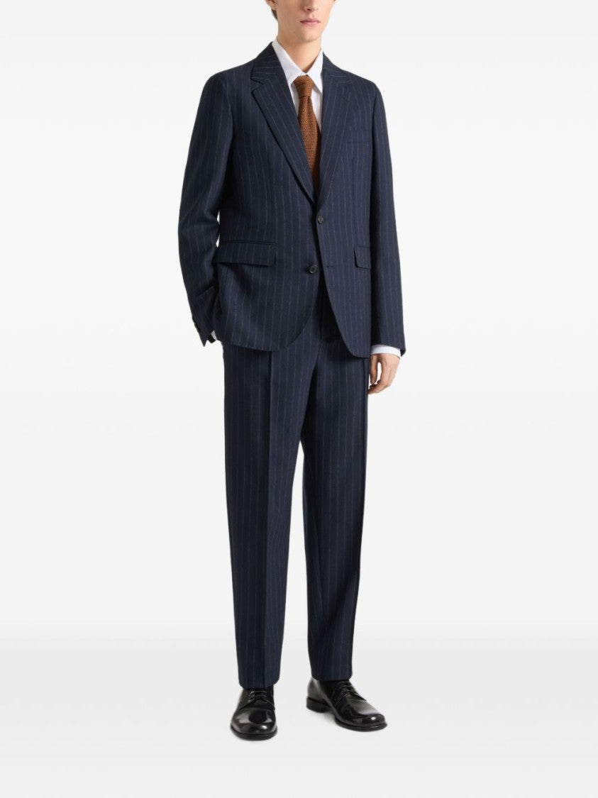 Givenchy Tailored Blue Pinstripe Formal Pants