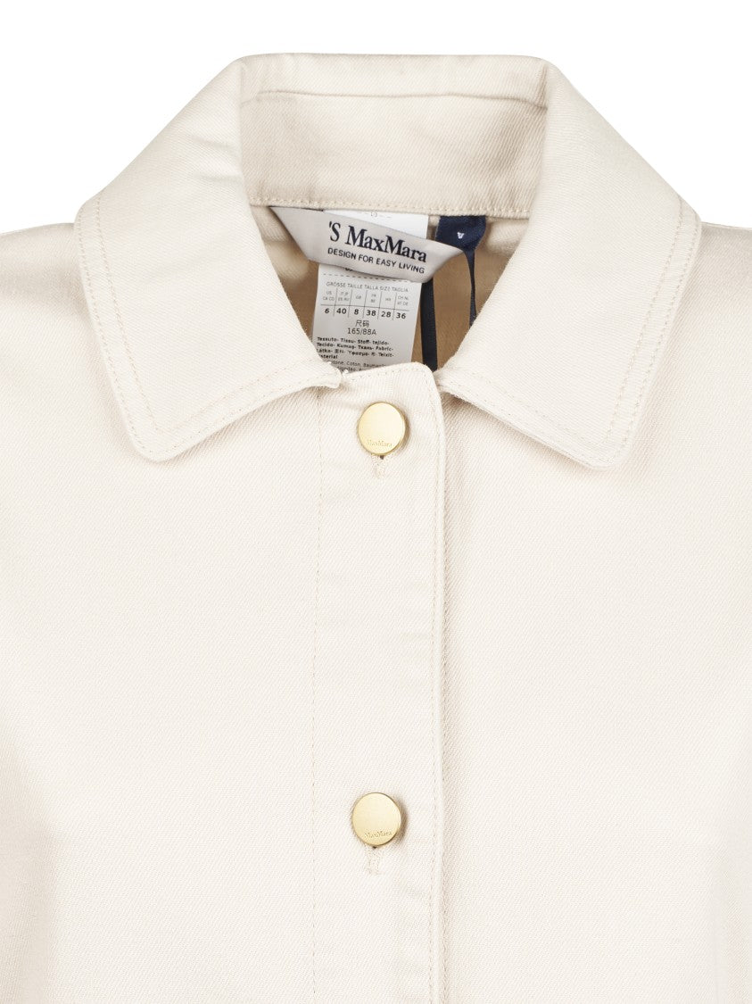 Max Mara Knee-Length Structured Dress With Classic Collar