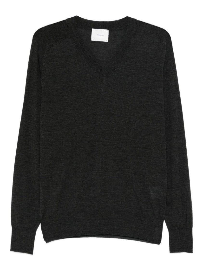 Fumagalli Fine Knit Black Merino Wool Sweater