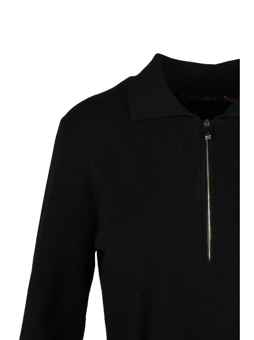 Max Mara Black Ere Viscose-Blend Mini Dress